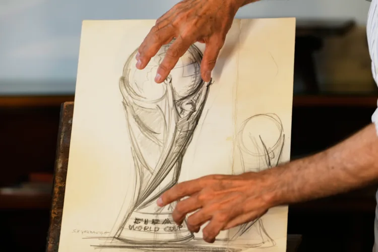Italian sculptor created the World Cup trophy that became an icon